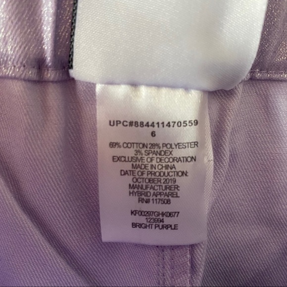 Hello Kitty Girls Purple Sparly Metallic Pants 6 - Picture 7 of 13